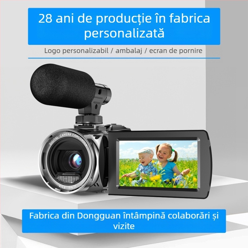 HDV8162 Plus Camera video portabilă 4K cu stabilizare electronică a imaginii, senzor CMOS, zoom optic 18x, 8MP