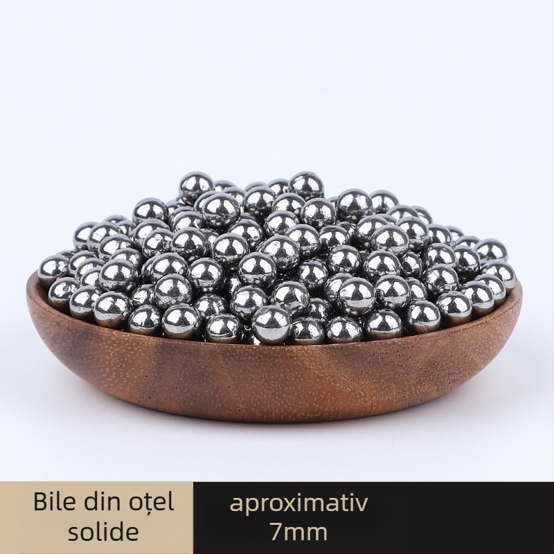 Praștie bile din oțel – bile solide din oțel, finisaj lucios, 100 buc./pachet, suprafață fără precizie