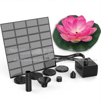 Set pompă de apă solară pentru fântână de grădină, cu design de lotus