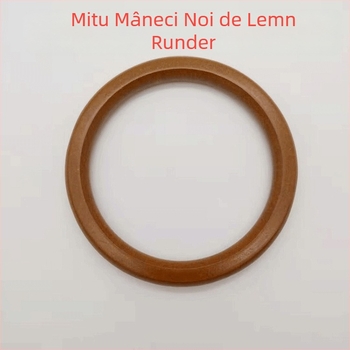 Mâner circular din lemn masiv pentru geantă, model A-089, brand Meters