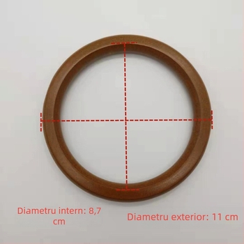 Mâner circular din lemn masiv pentru geantă, model A-089, brand Meters