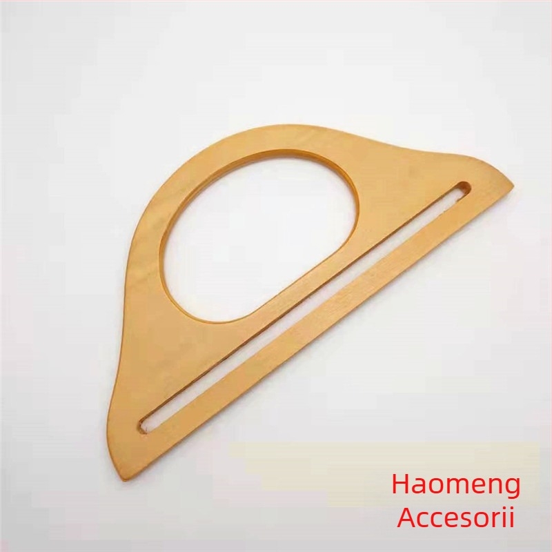 Mâner circular din lemn masiv pentru geantă, model A-089, brand Meters