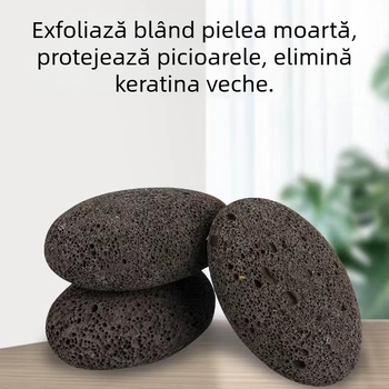 Piatră de pilit pentru călcâie din piatră vulcanică – Formă ovală; Brand: Six Miles Shop; Material: Piatră vulcanică; Formă: Ovală; Cantitate în cutie: 500; Importat: Nu