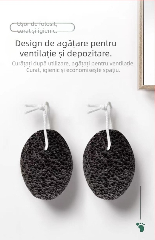 Piatră de pilit pentru călcâie din piatră vulcanică – Formă ovală; Brand: Six Miles Shop; Material: Piatră vulcanică; Formă: Ovală; Cantitate în cutie: 500; Importat: Nu