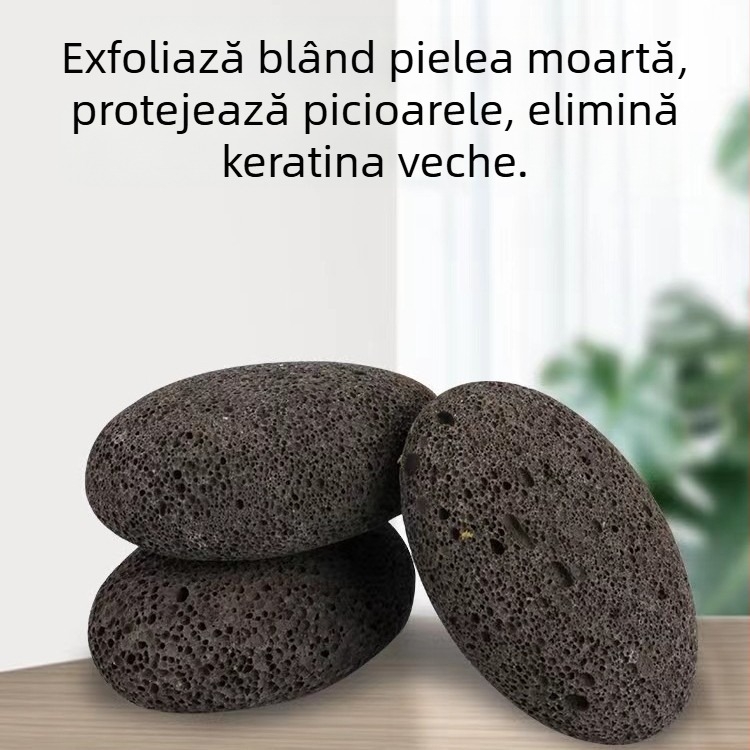 Piatră de pilit pentru călcâie din piatră vulcanică – Formă ovală; Brand: Six Miles Shop; Material: Piatră vulcanică; Formă: Ovală; Cantitate în cutie: 500; Importat: Nu
