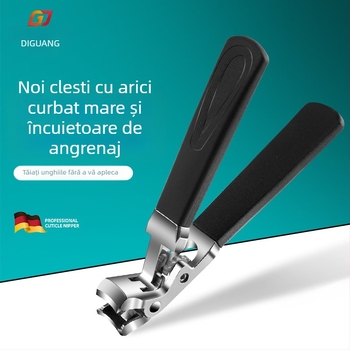 Clește de unghii cu design unghiular și mâner lung – deschidere mare, gură plată, pentru uz casnic, portabil