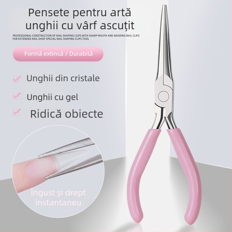 Clește pentru modelare unghii cu fălci ascuțite – instrument pentru extinderea unghiilor, oțel inoxidabil, Tide (Beauty), OEM