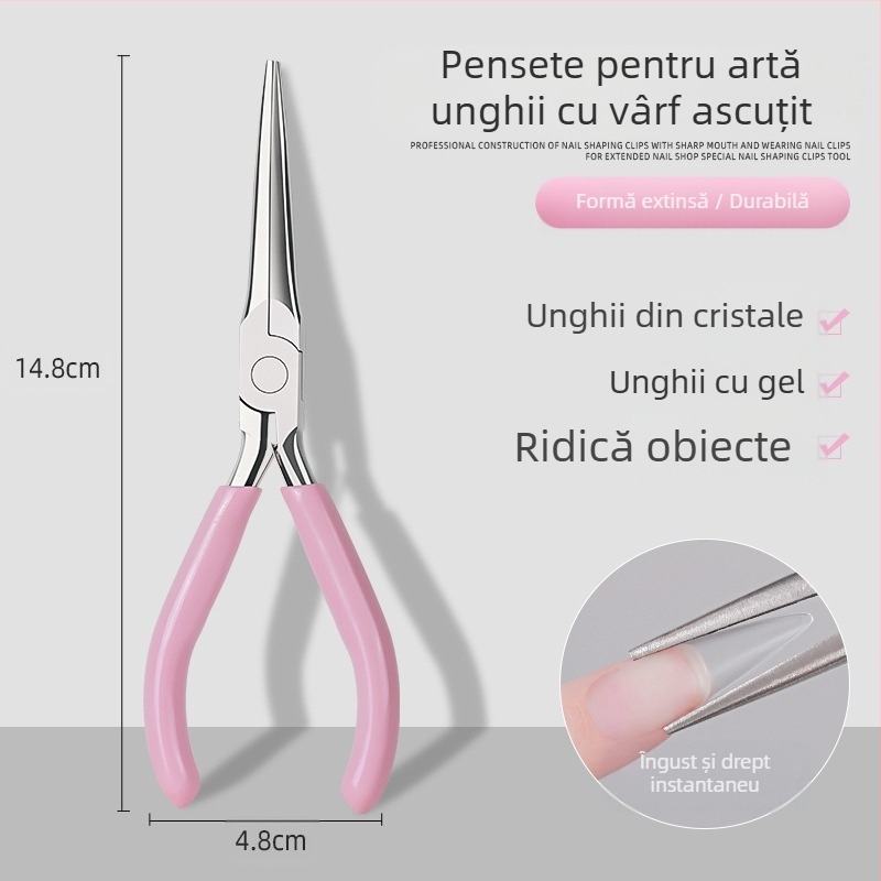 Clește pentru modelare unghii cu fălci ascuțite – instrument pentru extinderea unghiilor, oțel inoxidabil, Tide (Beauty), OEM