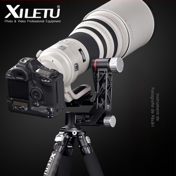 Xiletu XGH3 Cantilever Head – Cap de trepied ultra-ușor pentru DSLR/Teleobiectiv, aliaj de aluminiu, 0,99 kg, pentru camere DSLR și teleobiective