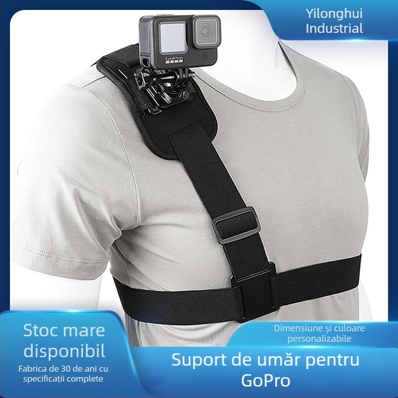 Haosen GoPro bandă universală pentru umăr pentru camere de acțiune, cu montare rotativă fixă