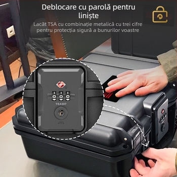 Cutie de stocare pentru cameră cu încuietoare cu parolă, PP, 10 L, IP67 impermeabil, compatibil GoPro HERO, DJI Action Pocket, Shadow Stone Ace Pro