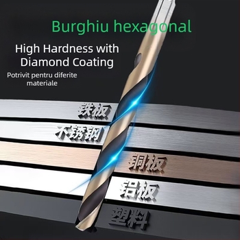 Set de 13 bucăți burghiu cu ax hexagonal, din oțel rapid, durabil și de înaltă calitate