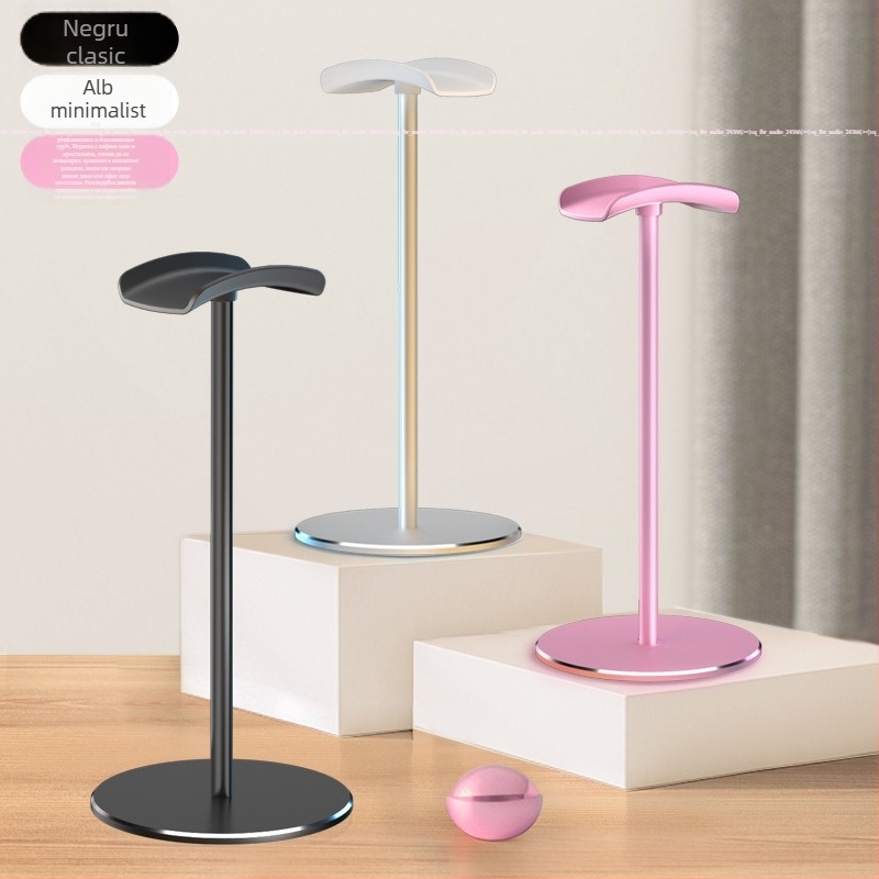 Suport pentru căști pe birou M9, aliaj de aluminiu + silicon, 165 g, depozitare