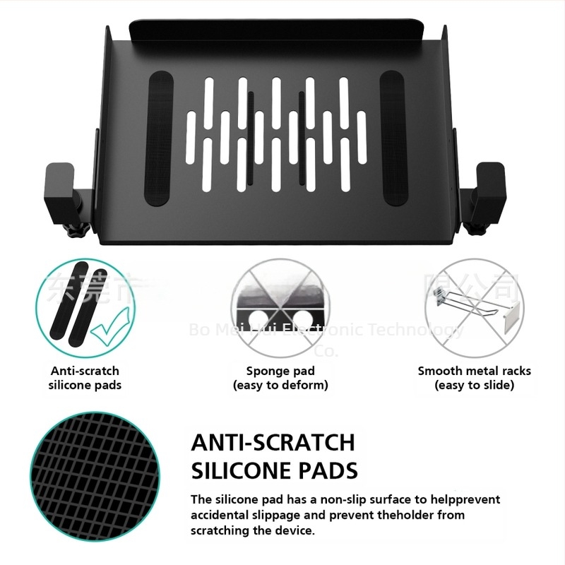 Suport de depozitare pentru laptop sub birou – ascuns, metalic, Model 0588, 460 g, Brand Bomeihui, Pentru laptopuri