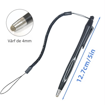 Stylus pentru tablete și telefoane cu cap textil și sfoară cu arc 4.0, carcasă din plastic, model YMB-0014, compatibil cu Huawei, Xiaomi, OPPO, Vivo