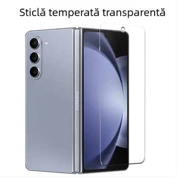 Galaxy Z Fold5 protector din sticlă temperată pentru ecranul frontal și obiectivul din spate – acoperire completă, claritate HD, anti-amprente, anti-lumină albastră, anti-cadere