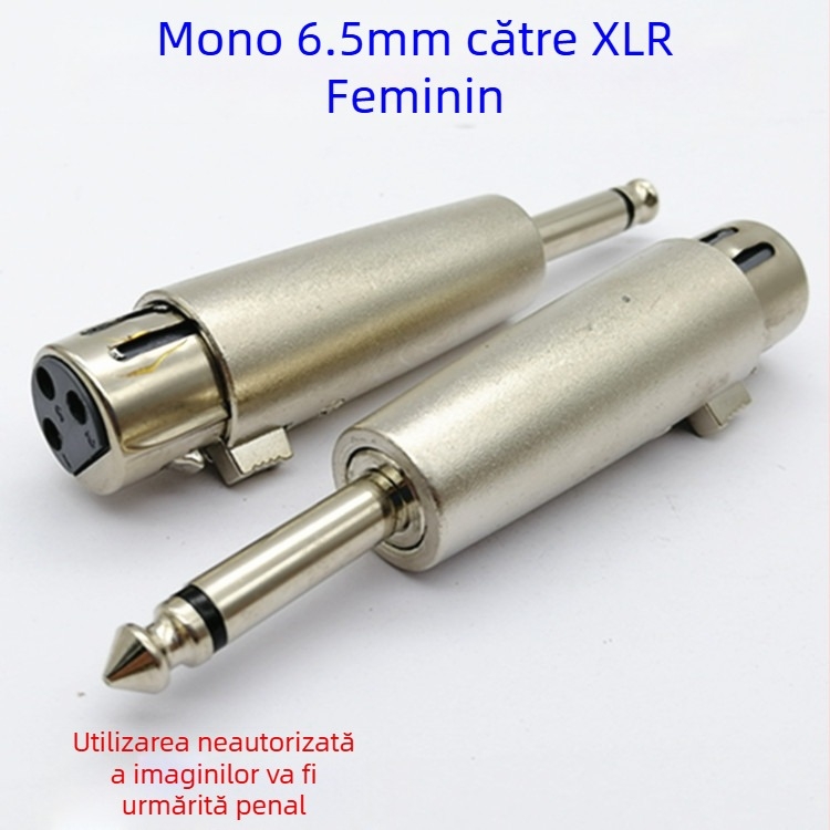 Adaptor audio mono de 6,5 mm: mufa 6,5 mm la Canon femel