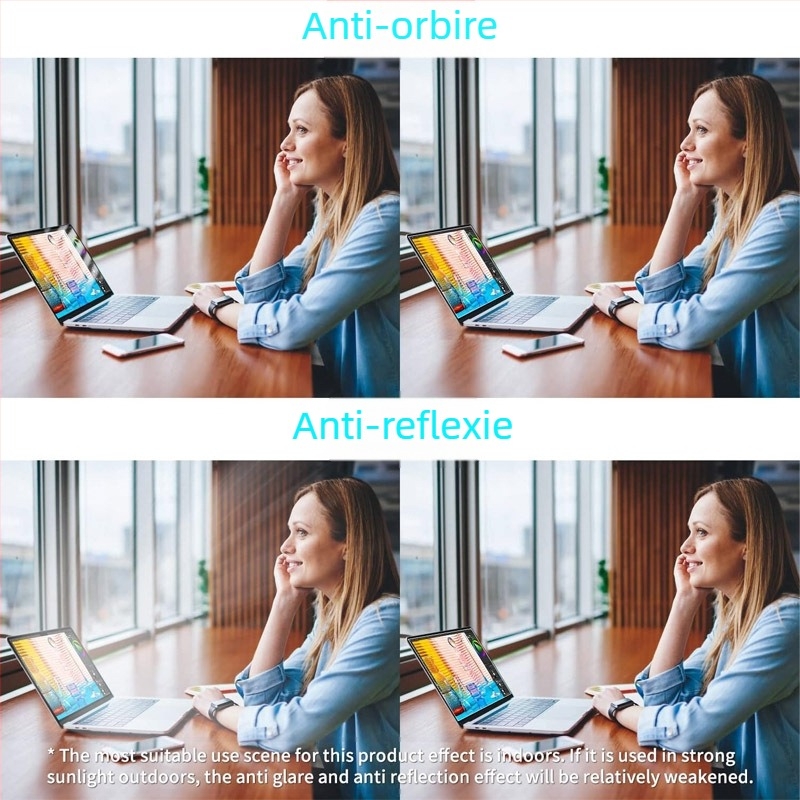 Folie de protecție a ecranului pentru notebookuri și desktopuri | PET material, anti-lumină albastră, anti-reflexie, tratat de suprafață