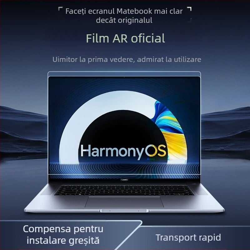 Film AR anti-reflexie pentru Huawei MateBook / Honor MagicBook, anti-strălucire, anti-amprente, adsorbție electrostatică