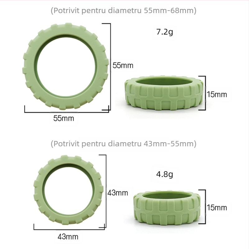 Capac roată pentru valiză – Zhenglin, silicon, rezistent la uzură, model cu dungi