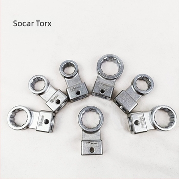 Cheie de curea, set de 15 piese cu capete interschimbabile, finisaj cromat, oțel crom-vanadiu, Greutate 1.7