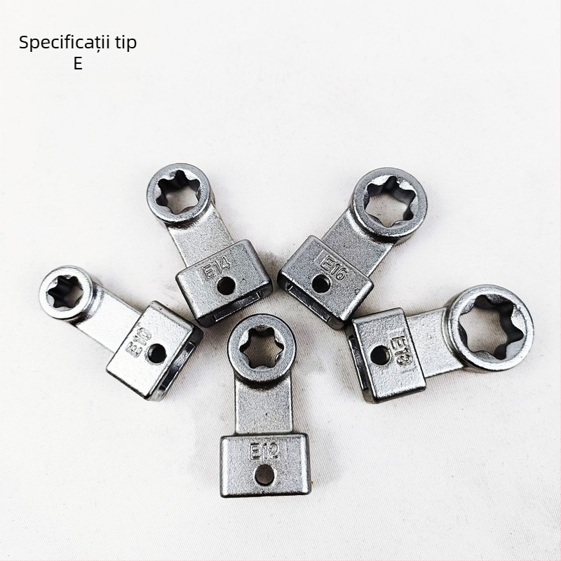 Cheie de curea, set de 15 piese cu capete interschimbabile, finisaj cromat, oțel crom-vanadiu, Greutate 1.7