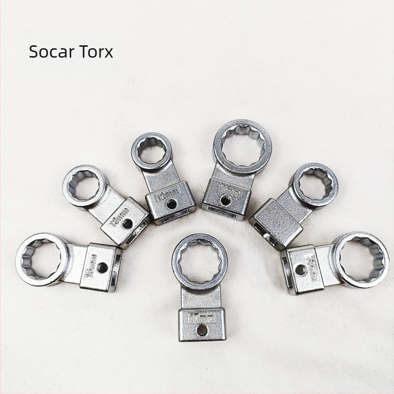 Cheie de curea, set de 15 piese cu capete interschimbabile, finisaj cromat, oțel crom-vanadiu, Greutate 1.7