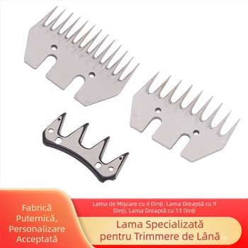 Lama de schimb pentru foarfă de lână – lamă metalică, 9/13 dinți, netratată