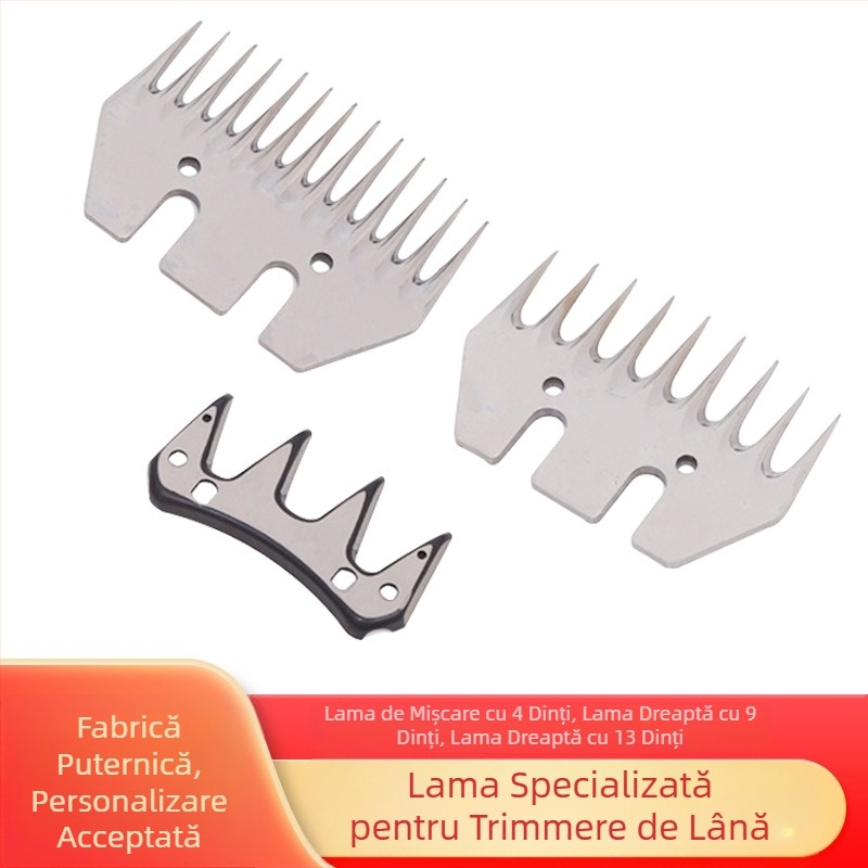 Lama de schimb pentru foarfă de lână – lamă metalică, 9/13 dinți, netratată