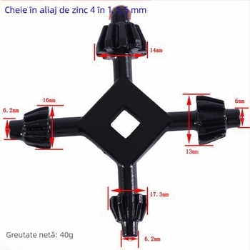 Cheie multifuncțională patru în unu pentru bormașină, cheie pentru mandrină – accesorii pentru unelte electrice