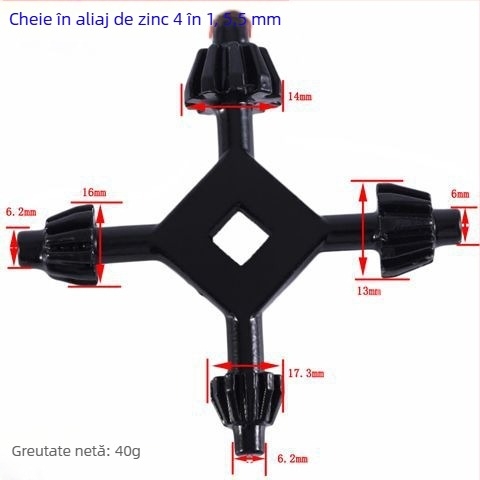 Cheie multifuncțională patru în unu pentru bormașină, cheie pentru mandrină – accesorii pentru unelte electrice