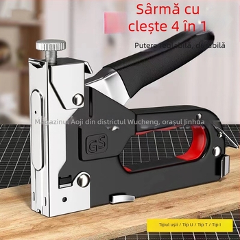 Pistol cuie manual pentru tâmplărie și mobilier – seria uneltelor manuale; 100 unități de legare, 1000 de cuie pe cutie