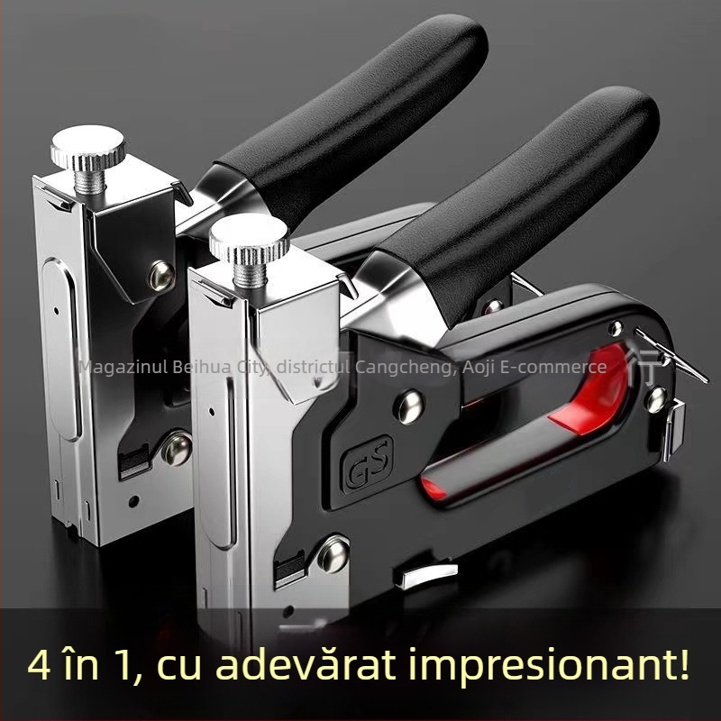 Pistol cuie manual pentru tâmplărie și mobilier – seria uneltelor manuale; 100 unități de legare, 1000 de cuie pe cutie