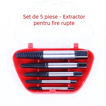 Set de extractoare pentru șuruburi rupte, format din 5 piese