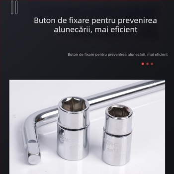 Cheie tubulară telescopică pentru automobile – lungire, economie de efort; marca Yishun; din oțel 45#; cromată