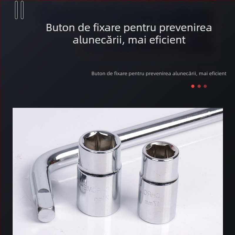 Cheie tubulară telescopică pentru automobile – lungire, economie de efort; marca Yishun; din oțel 45#; cromată