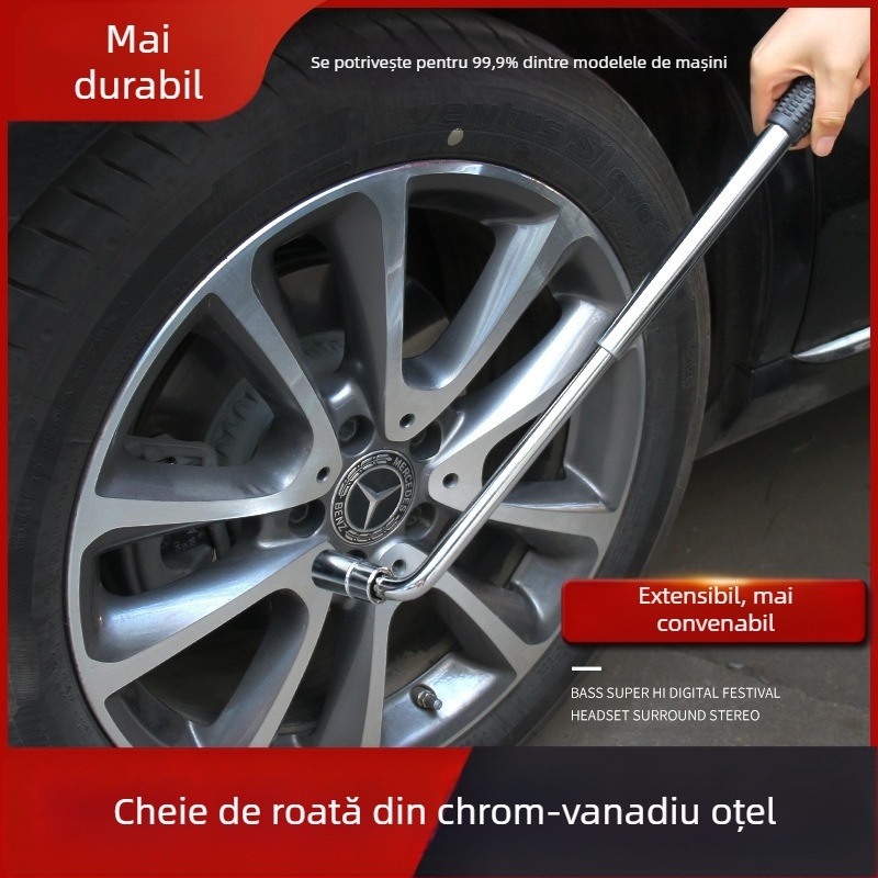 Cheie tubulară telescopică pentru automobile – lungire, economie de efort; marca Yishun; din oțel 45#; cromată