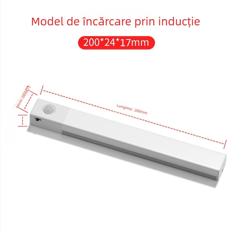 Lampă de noapte LED cu senzor inteligent, pentru interior (dormitor, garderobă), bandă de iluminare ambient, model RY-200