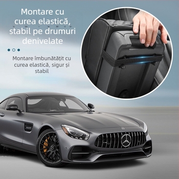 Covoraș pentru cotieră auto din piele, memory foam, model APR02, compatibil universal