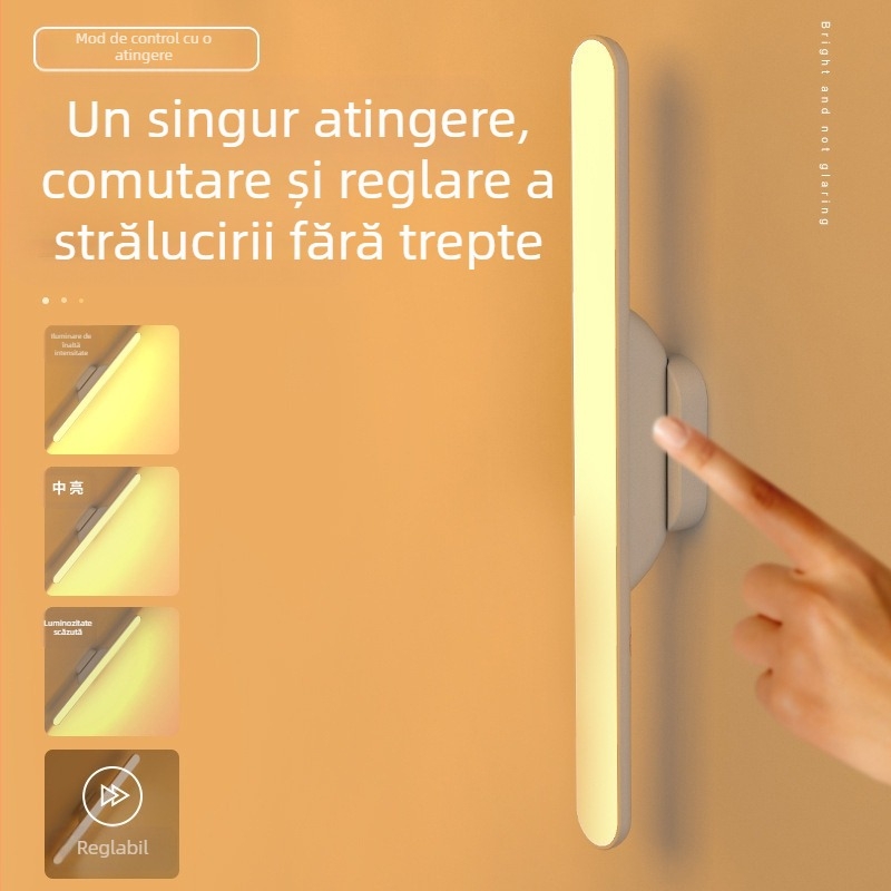 Lampa de birou LED cu protecție pentru ochi, comutator tactil, baterie încorporată, reglaj al intensității luminii