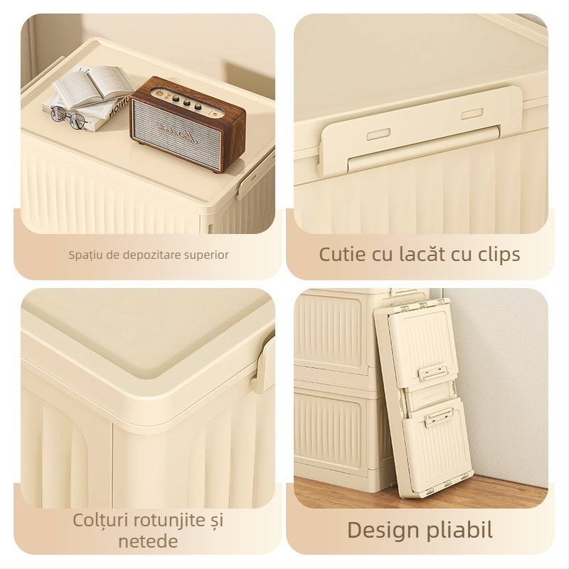 Cutie pliabilă de depozitare din PP, 60L, pentru portbagajul mașinii, multifuncțională