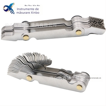 Jinggong gabarit filete, set de 58 piese, unghi de filet 60°, standard britanic și american, intervalul 0,25–6, oțel inoxidabil