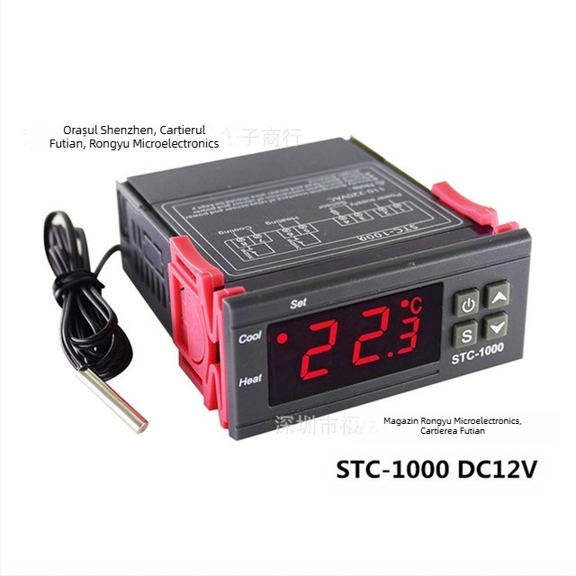 STC-1000 controler de temperatură, Yu Wei, 220V, Tip instalare: 2, Obiect de măsurare: Altul, Afișaj digital cu microcalculator