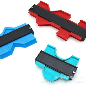 Rigla radian contur — Xuntian 214, plastic, interval de măsură 124, riglă de unghi