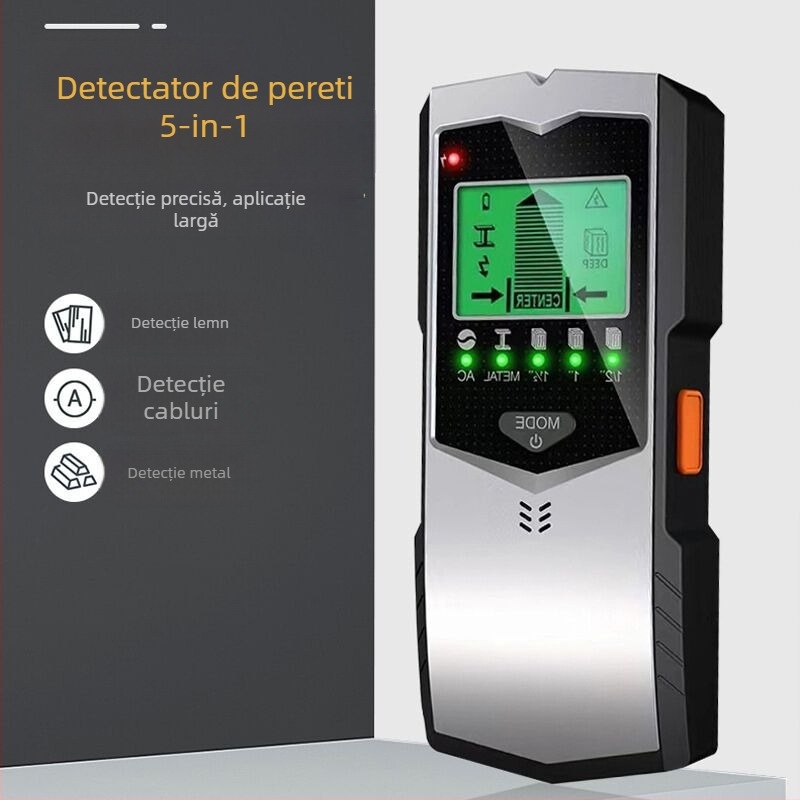 Detector de perete 5-in-1 SH 401, interval de masurare 0-60 mm, sonda 60 mm, detector portabil