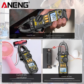 Multimetru digital cu clemă, precizie înaltă, curent AC/DC mare, pentru electrician, instrument digital multifuncțional de întreținere