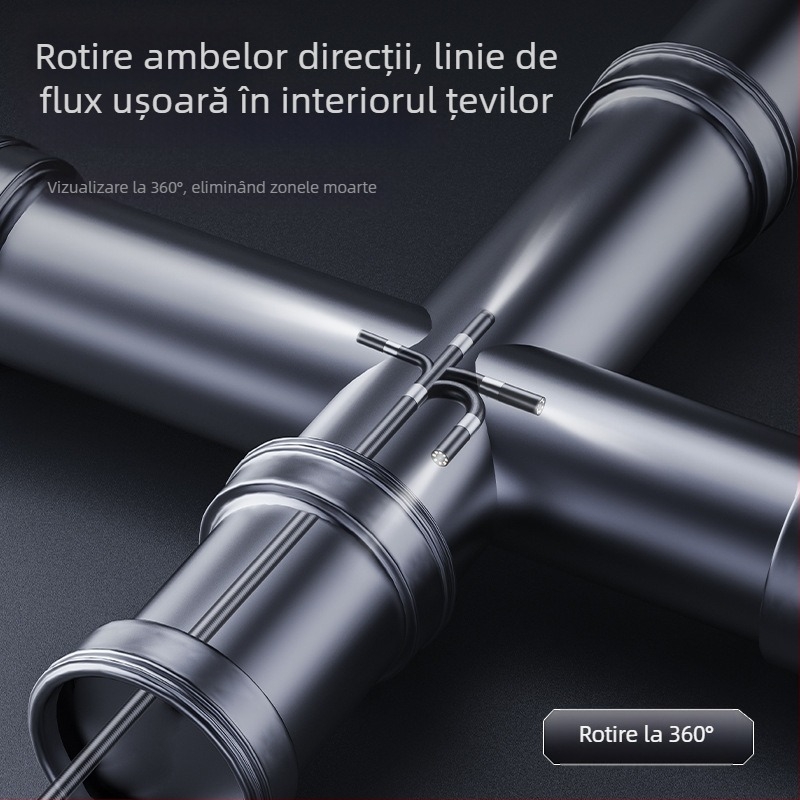 Borescop manual cu rotație de 360° pentru uz industrial, sondă 7,9 mm, lungime de lucru 1000 mm, IP67 rezistent la apă, 2 MP