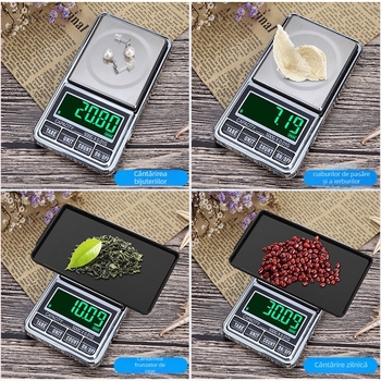 Cântar portabil pentru bijuterii din aur, alimentare USB, precizie 0,01 g, dimensiune de buzunar pentru uz casnic