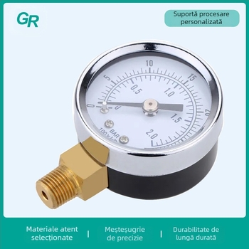 Manometru de precizie cu conexiune radială, interval 0-0.2, precizie 2.5, temperatura ambientală -25 la 55, model Y-40A