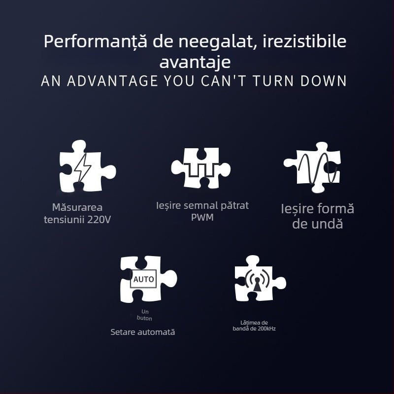 Antilel 01 osciloscop digital, 1 canal, lățime de bandă 1, rată de eșantionare 2.5
